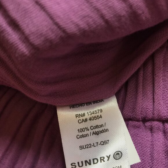 NWT Sundry Double Gauze Jumpsuit Romper Womens 1 Small Purple Orchid Sleeveless - Picture 4 of 12